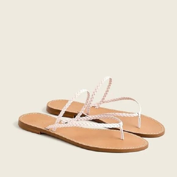 J. Crew Capri flip-flops Ashen Quartz 9 - Picture 1 of 5